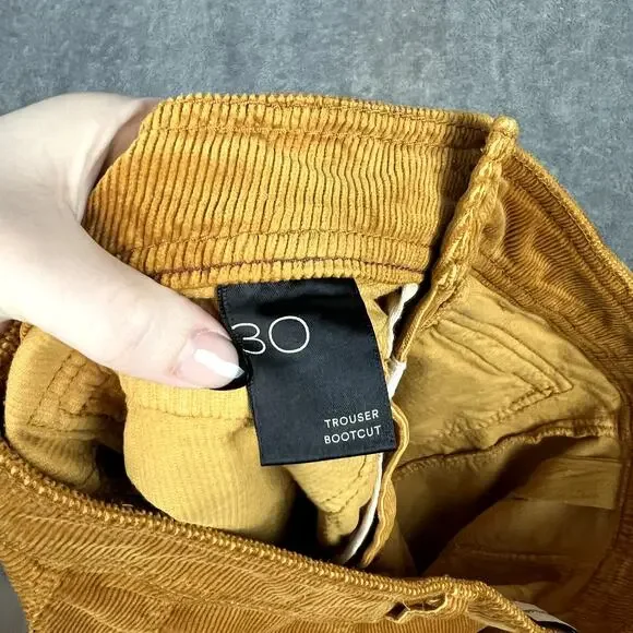 Pilcro Anthropologie Pants Womens 30 Bootcut Corduroy Trousers Burnt Orange - Picture 4 of 10